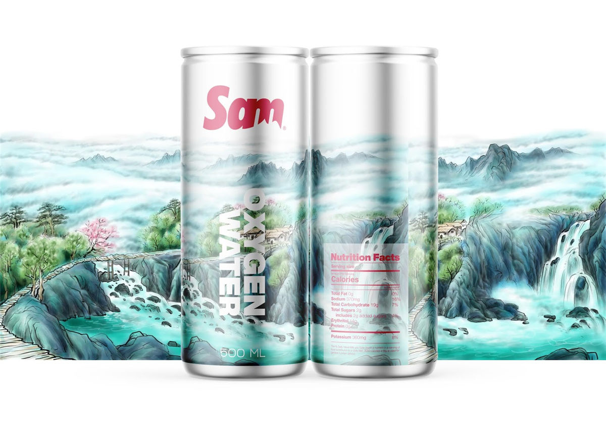 水墨風(fēng)格灌裝礦泉水包裝設(shè)計(圖3) 水墨風(fēng)格灌裝礦泉水包裝設(shè)計(圖3)