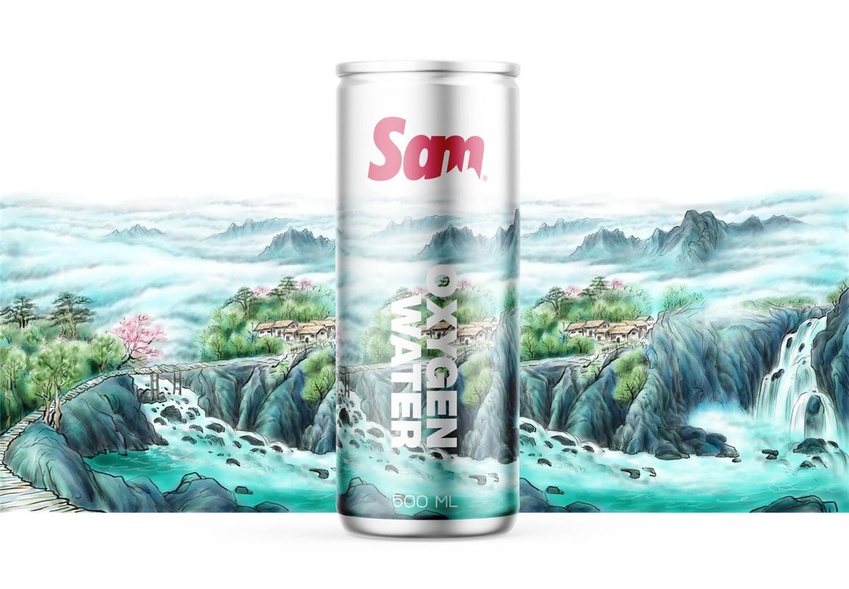 水墨風(fēng)格灌裝礦泉水包裝設(shè)計(圖2) 水墨風(fēng)格灌裝礦泉水包裝設(shè)計(圖2)