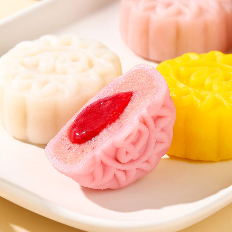 廣州酒家 冰紛心語 冰皮月餅 12餅6味 360g包裝禮盒產(chǎn)品包裝創(chuàng)意設計欣賞(圖5)