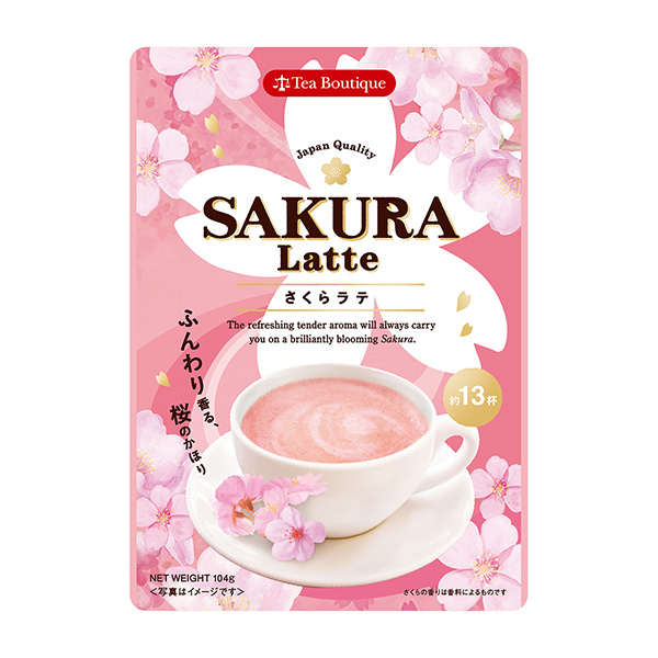 食品包裝設計欣賞速溶櫻花拿鐵綠茶中心包裝設計欣賞(圖1)