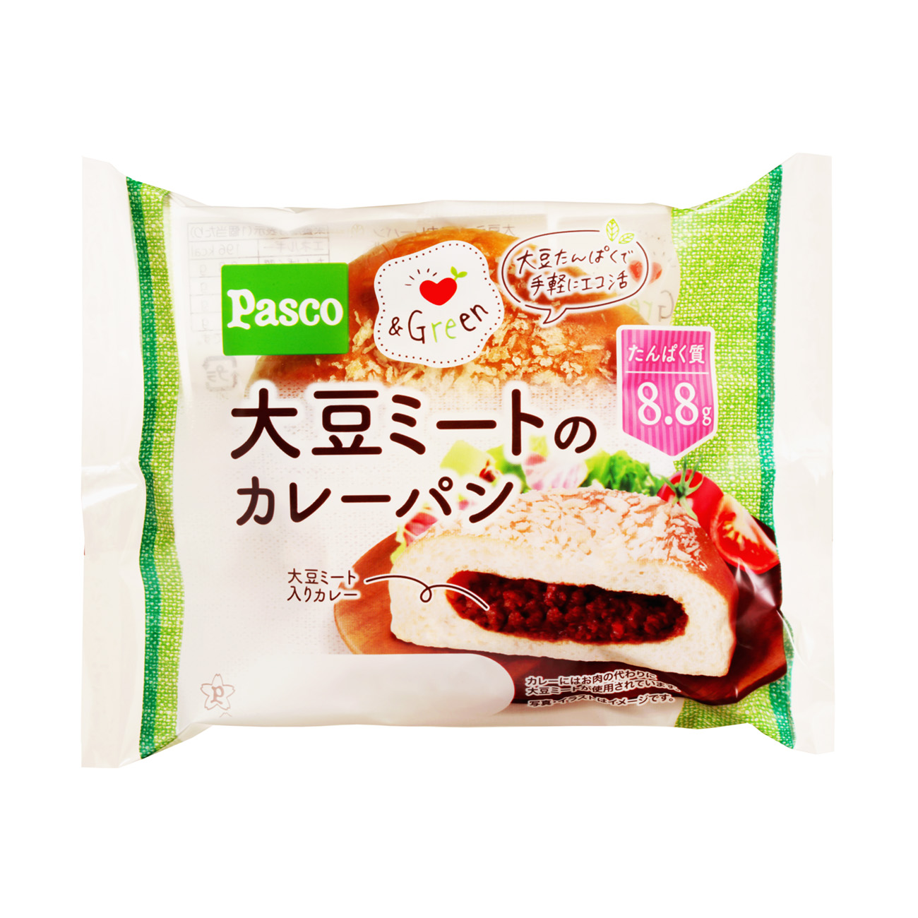 大豆肉的咖喱面包敷島制面包包裝設(shè)計(jì)(圖1)