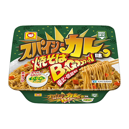 小丸炒面·蕎麥面·歐仁香料咖喱味東洋水產(chǎn)面類(lèi)包裝設(shè)計(jì)(圖1)