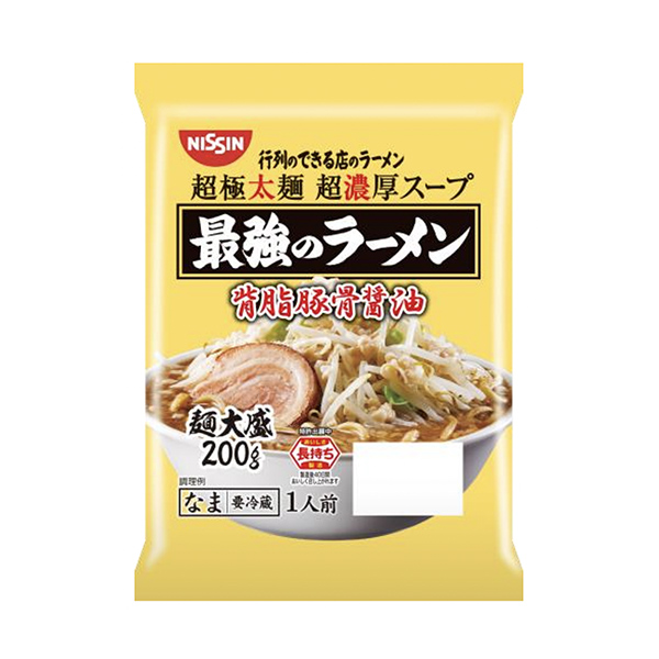 包裝設(shè)計欣賞排起了長隊的店里最強的拉面＜背脂豬骨醬油＞ (日清食品保鮮) (圖1)